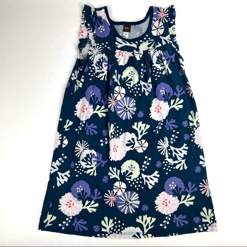tea collection printed mighty mini dress in sea life adventures